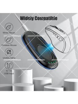 Mouse Mover with Timer, Silent Jiggler with ON/Off Switch, Keep Computer Active-Black