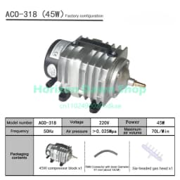 Electromagnetic Air Pump Fish Pond Aerator Oxygen Compressor ACO-208 ACO-308