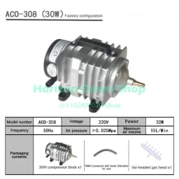 Electromagnetic Air Pump Fish Pond Aerator Oxygen Compressor ACO-208 ACO-308