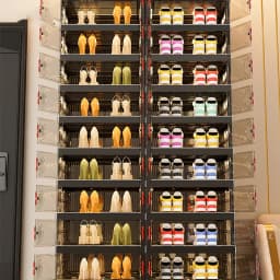 Living Room Shoe Cabinet Multilayer Storage Storage Folding Large Capacity Shelves Household Snack Cabinet Furniture