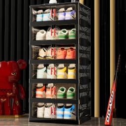 Living Room Shoe Cabinet Multilayer Storage Storage Folding Large Capacity Shelves Household Snack Cabinet Furniture