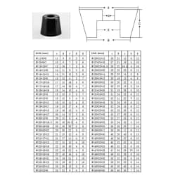 50/20Pcs Furniture Feet Pads Black Rubber Anti Slip Machine Base Pads with Stainless Steel Gasket Washer for Chair Table Cabinet