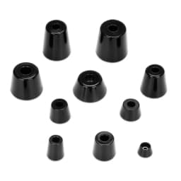 50/20Pcs Furniture Feet Pads Black Rubber Anti Slip Machine Base Pads with Stainless Steel Gasket Washer for Chair Table Cabinet
