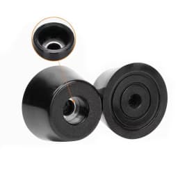 50/20Pcs Furniture Feet Pads Black Rubber Anti Slip Machine Base Pads with Stainless Steel Gasket Washer for Chair Table Cabinet