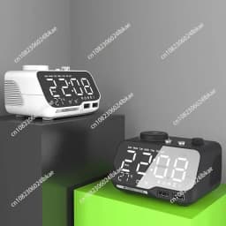 Bedhead Radio Alarm Clock Sound System Bedroom Clock Bluetooth Speaker USB Connection Phone Charging home 1 piece