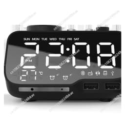 Bedhead Radio Alarm Clock Sound System Bedroom Clock Bluetooth Speaker USB Connection Phone Charging home 1 piece
