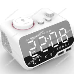 Bedhead Radio Alarm Clock Sound System Bedroom Clock Bluetooth Speaker USB Connection Phone Charging home 1 piece