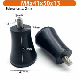 M6 M8 M10 Rubber Adjustable Feet Pad Feet Pad With Screw Table Chair Balck Leveling Foot Pad Furniture Leg Anti-shock Protection