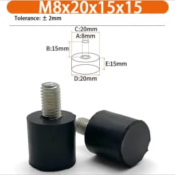 M6 M8 M10 Rubber Adjustable Feet Pad Feet Pad With Screw Table Chair Balck Leveling Foot Pad Furniture Leg Anti-shock Protection