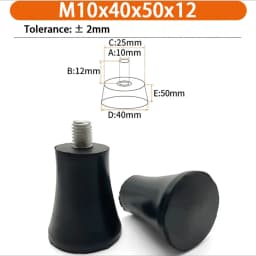 M6 M8 M10 Rubber Adjustable Feet Pad Feet Pad With Screw Table Chair Balck Leveling Foot Pad Furniture Leg Anti-shock Protection