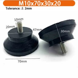 M6 M8 M10 Rubber Adjustable Feet Pad Feet Pad With Screw Table Chair Balck Leveling Foot Pad Furniture Leg Anti-shock Protection