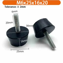 M6 M8 M10 Rubber Adjustable Feet Pad Feet Pad With Screw Table Chair Balck Leveling Foot Pad Furniture Leg Anti-shock Protection