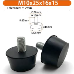M6 M8 M10 Rubber Adjustable Feet Pad Feet Pad With Screw Table Chair Balck Leveling Foot Pad Furniture Leg Anti-shock Protection