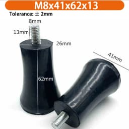 M6 M8 M10 Rubber Adjustable Feet Pad Feet Pad With Screw Table Chair Balck Leveling Foot Pad Furniture Leg Anti-shock Protection