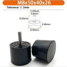 M6 M8 M10 Rubber Adjustable Feet Pad Feet Pad With Screw Table Chair Balck Leveling Foot Pad Furniture Leg Anti-shock Protection