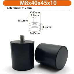 M6 M8 M10 Rubber Adjustable Feet Pad Feet Pad With Screw Table Chair Balck Leveling Foot Pad Furniture Leg Anti-shock Protection