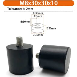 M6 M8 M10 Rubber Adjustable Feet Pad Feet Pad With Screw Table Chair Balck Leveling Foot Pad Furniture Leg Anti-shock Protection