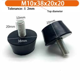 M6 M8 M10 Rubber Adjustable Feet Pad Feet Pad With Screw Table Chair Balck Leveling Foot Pad Furniture Leg Anti-shock Protection