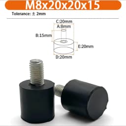M6 M8 M10 Rubber Adjustable Feet Pad Feet Pad With Screw Table Chair Balck Leveling Foot Pad Furniture Leg Anti-shock Protection