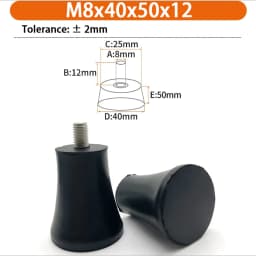 M6 M8 M10 Rubber Adjustable Feet Pad Feet Pad With Screw Table Chair Balck Leveling Foot Pad Furniture Leg Anti-shock Protection