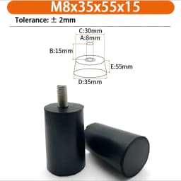 M6 M8 M10 Rubber Adjustable Feet Pad Feet Pad With Screw Table Chair Balck Leveling Foot Pad Furniture Leg Anti-shock Protection