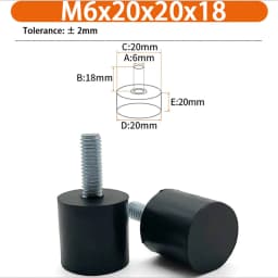 M6 M8 M10 Rubber Adjustable Feet Pad Feet Pad With Screw Table Chair Balck Leveling Foot Pad Furniture Leg Anti-shock Protection