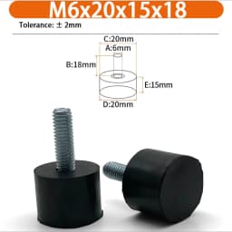 M6 M8 M10 Rubber Adjustable Feet Pad Feet Pad With Screw Table Chair Balck Leveling Foot Pad Furniture Leg Anti-shock Protection