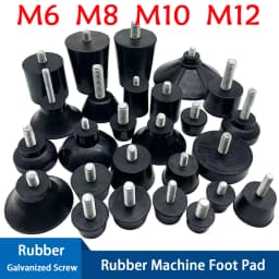 M6 M8 M10 Rubber Adjustable Feet Pad Feet Pad With Screw Table Chair Balck Leveling Foot Pad Furniture Leg Anti-shock Protection