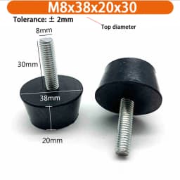 M6 M8 M10 Rubber Adjustable Feet Pad Feet Pad With Screw Table Chair Balck Leveling Foot Pad Furniture Leg Anti-shock Protection
