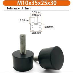 M6 M8 M10 Rubber Adjustable Feet Pad Feet Pad With Screw Table Chair Balck Leveling Foot Pad Furniture Leg Anti-shock Protection
