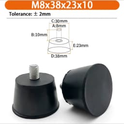 M6 M8 M10 Rubber Adjustable Feet Pad Feet Pad With Screw Table Chair Balck Leveling Foot Pad Furniture Leg Anti-shock Protection