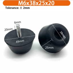M6 M8 M10 Rubber Adjustable Feet Pad Feet Pad With Screw Table Chair Balck Leveling Foot Pad Furniture Leg Anti-shock Protection
