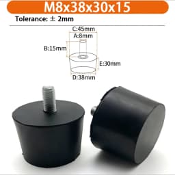 M6 M8 M10 Rubber Adjustable Feet Pad Feet Pad With Screw Table Chair Balck Leveling Foot Pad Furniture Leg Anti-shock Protection