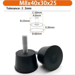 M6 M8 M10 Rubber Adjustable Feet Pad Feet Pad With Screw Table Chair Balck Leveling Foot Pad Furniture Leg Anti-shock Protection