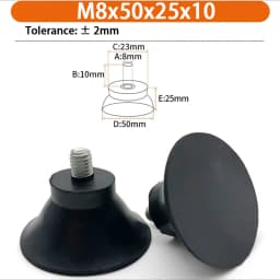 M6 M8 M10 Rubber Adjustable Feet Pad Feet Pad With Screw Table Chair Balck Leveling Foot Pad Furniture Leg Anti-shock Protection