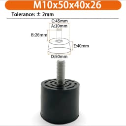 M6 M8 M10 Rubber Adjustable Feet Pad Feet Pad With Screw Table Chair Balck Leveling Foot Pad Furniture Leg Anti-shock Protection