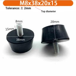 M6 M8 M10 Rubber Adjustable Feet Pad Feet Pad With Screw Table Chair Balck Leveling Foot Pad Furniture Leg Anti-shock Protection