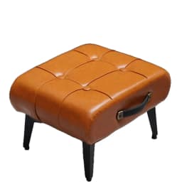 Small stool oil wax leather home door soft bag stool entry shoe stool light luxury simple living room foot pedal shoe