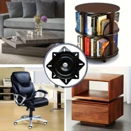 Heavy-Duty Chair Swivel Base 3"/4"/6", 360° Rotating, Smooth Mechanism - Perfect for Bar Stools & Furniture Accessories