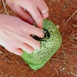 Ice Mesh Hammock with Curved Stick Anti Rollover Outdoor Swing Camping Travel Backyard Picnic Heavy Duty Portable