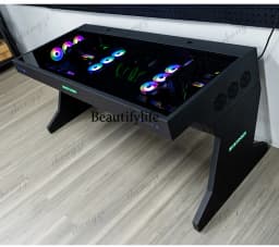 A68 Computer chassis integrated table, two hosts can be installed for two people, cool large chassis table,