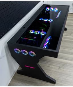 A68 Computer chassis integrated table, two hosts can be installed for two people, cool large chassis table,
