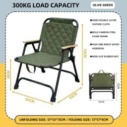 Outdoor Folding Chair – Lightweight / Portable, for Camping, Picnic, Beach, Hiking