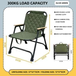 Outdoor Folding Chair – Lightweight / Portable, for Camping, Picnic, Beach, Hiking