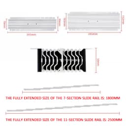 Invisible Dining Table Telescopic Guide Rail Multifunctional Aluminum Alloy Folding Bar Extension Slide Rail