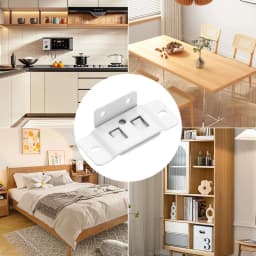 4 Pairs Metal Fixing Buckle Two in One Insert Furniture Laminate L Shaped 90 Degree Connector Bracket Hardware Easy Install Home