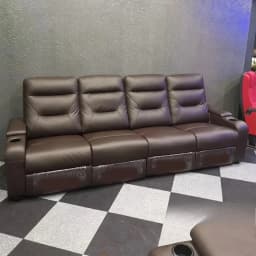 xx- Genuine Leather Sofa set With POWER RECLINING SEATS, Theater Electric Recliner Couch Nordic Seating Room Cinema Sofas^
