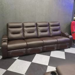 xx- Genuine Leather Sofa set With POWER RECLINING SEATS, Theater Electric Recliner Couch Nordic Seating Room Cinema Sofas^