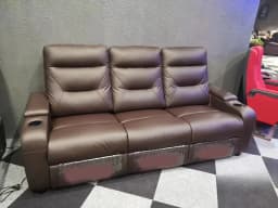 xx- Genuine Leather Sofa set With POWER RECLINING SEATS, Theater Electric Recliner Couch Nordic Seating Room Cinema Sofas^