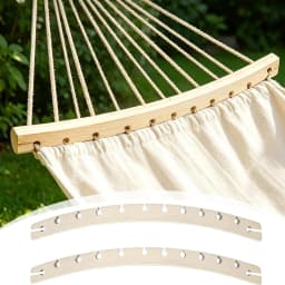 2pcs Hammock Swing Spreader Bar Wooden Detachable Portable Support Hammock Replacement Parts for Camping Backyard Patio